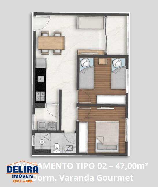 Apartamento à venda com 2 quartos, 62m² - Foto 5